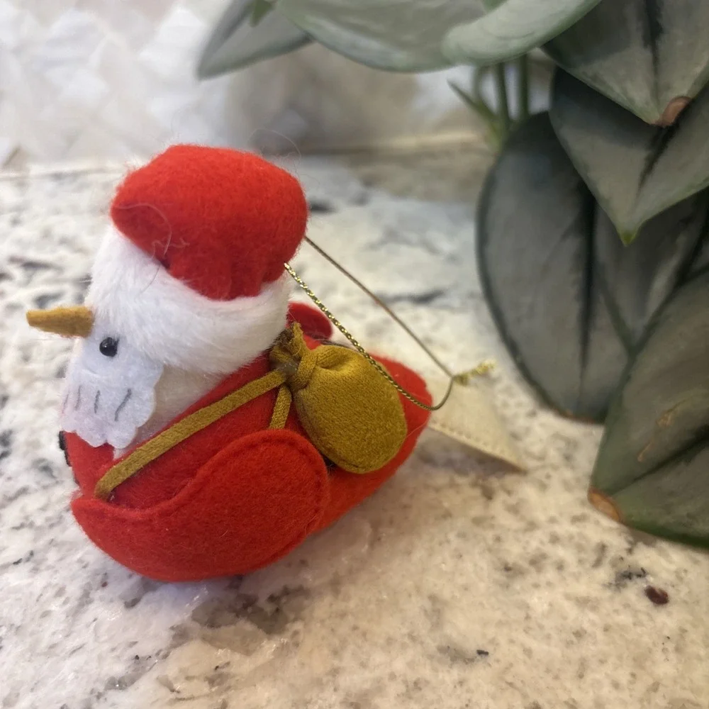 Felt Bird Ornaments Featherly Friends Wondershop Set Of 7 Christmas Tree Santa